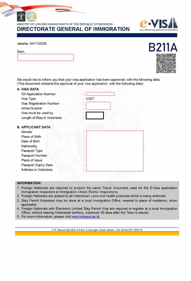 VISA C1 BARU (B211)
