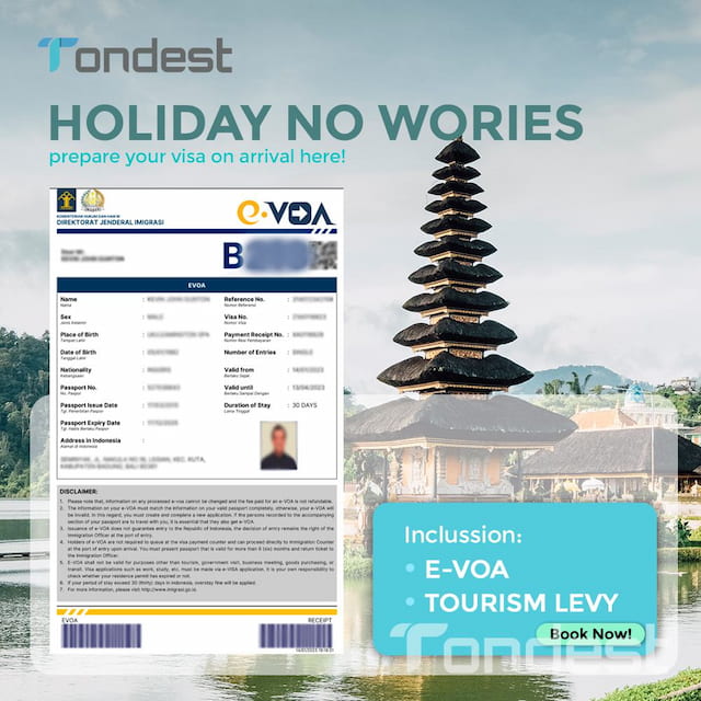 Layanan eVOA + Pungutan Pariwisata
